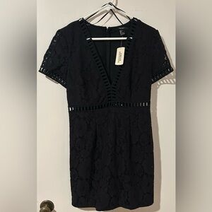 Forever 21 Black Lace Mini Dress, Size Large, NWT.